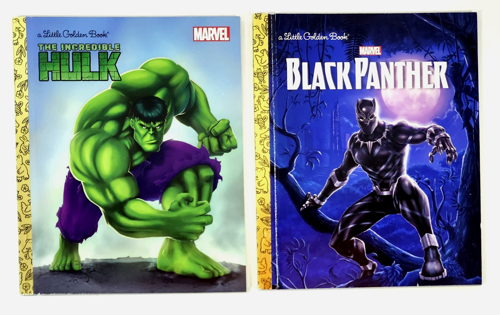 Marvel Little Golden Books 2 HC – Black Panther and The Incredible Hulk 2010s VG