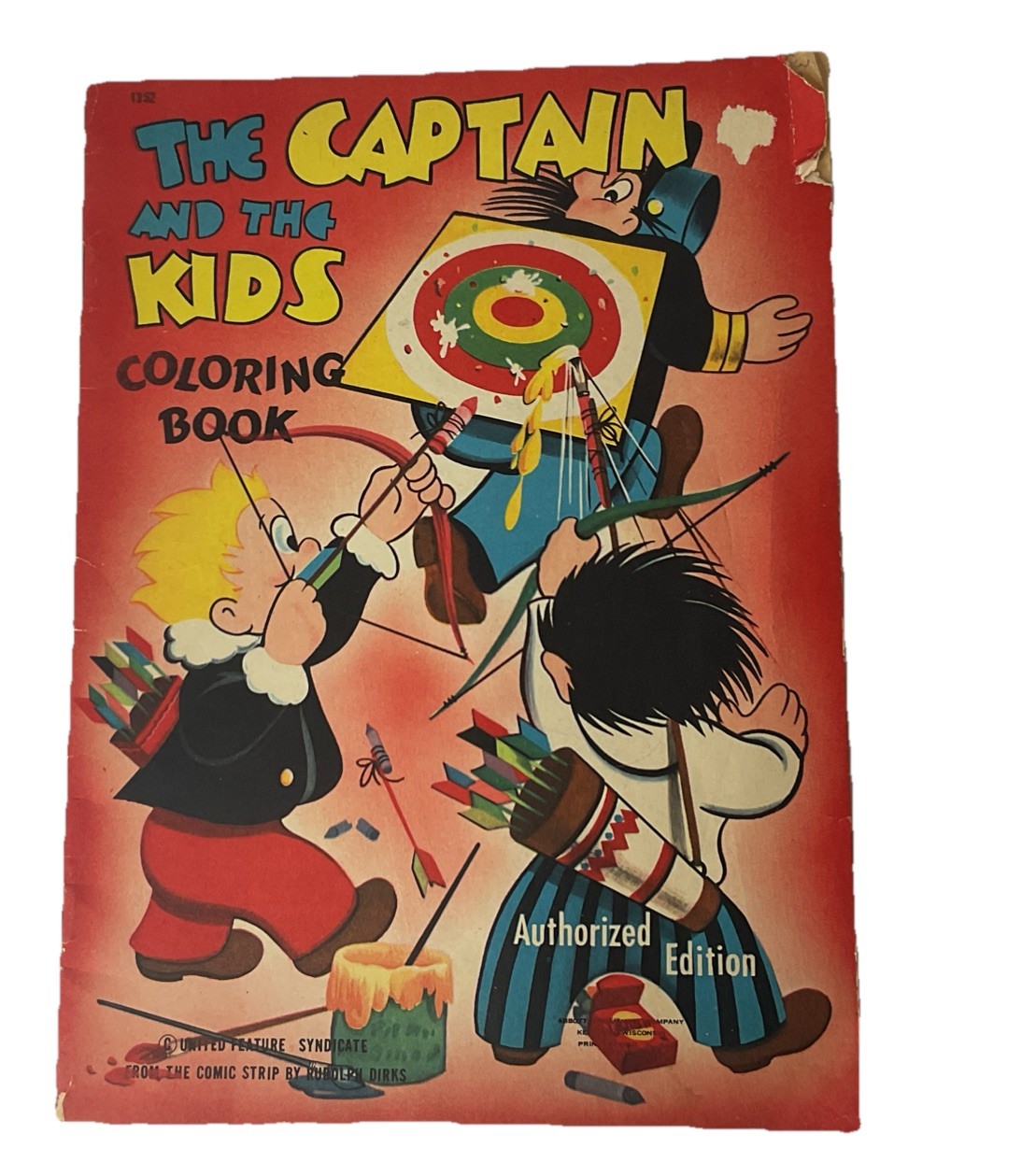 Book Kids Coloring Book Vintage The Captain And The Kids 11×8 Inches Great Comd