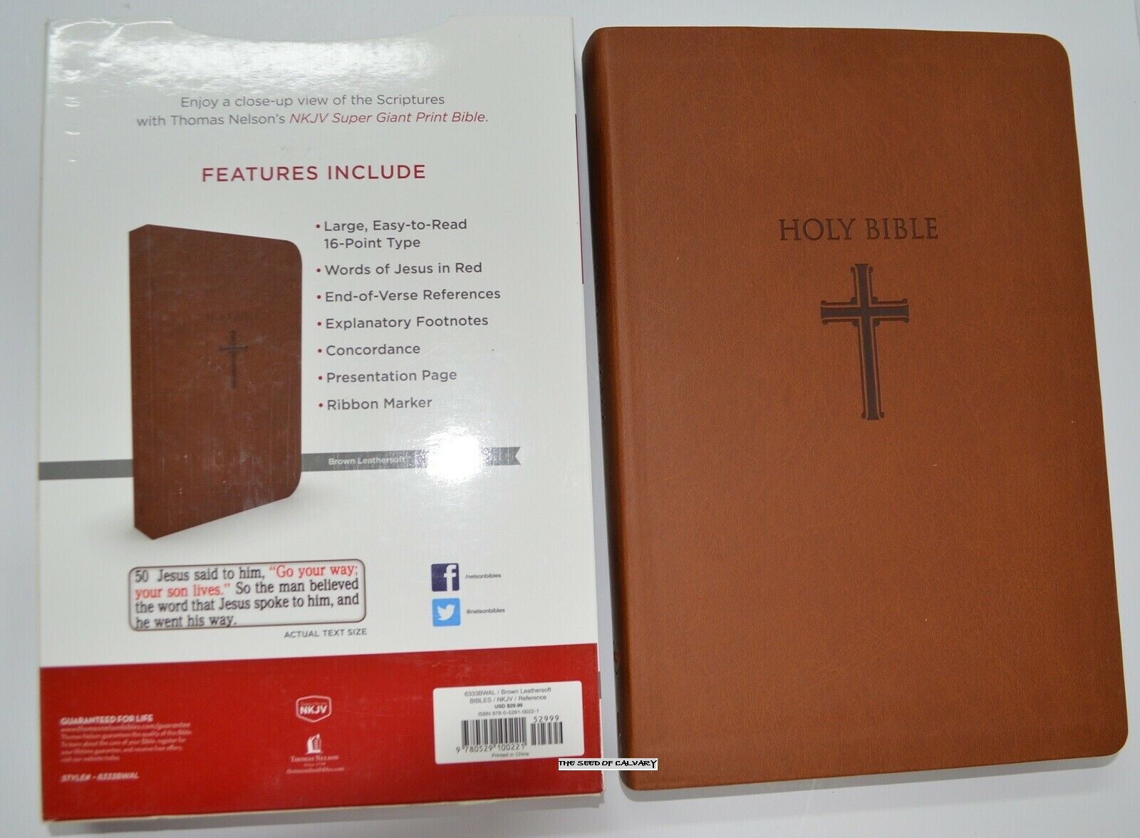 Super Giant Print Bible NKJV Imitation Leather Largest Print 16 point BRAND NEW!