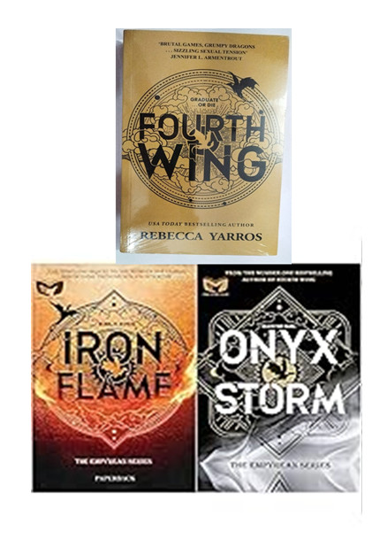 The Empyrean Series 3 Book Collection Set Fourth wing +Iron flame, onyx USA item