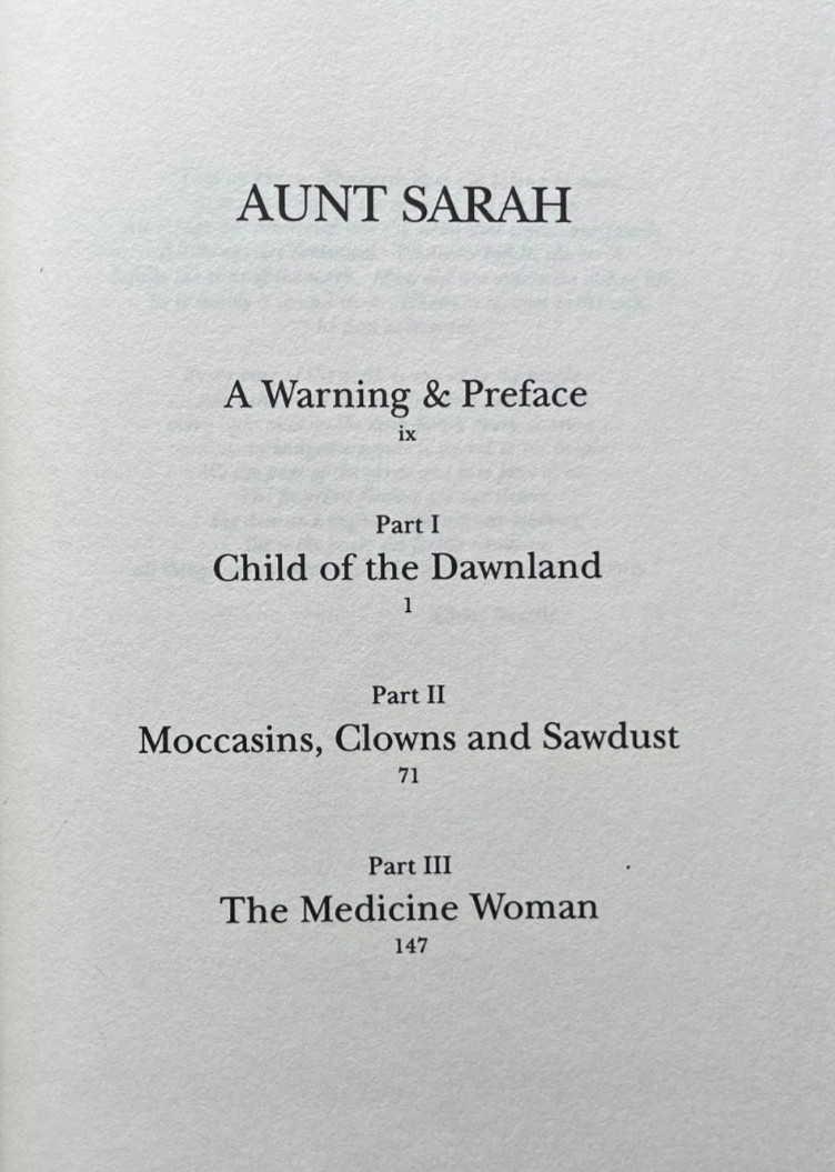 AUNT SARAH: WOMAN OF THE DAWNLAND. Trudy Ann Parker. SIGNED. 1994. VG HC/VG DJ.