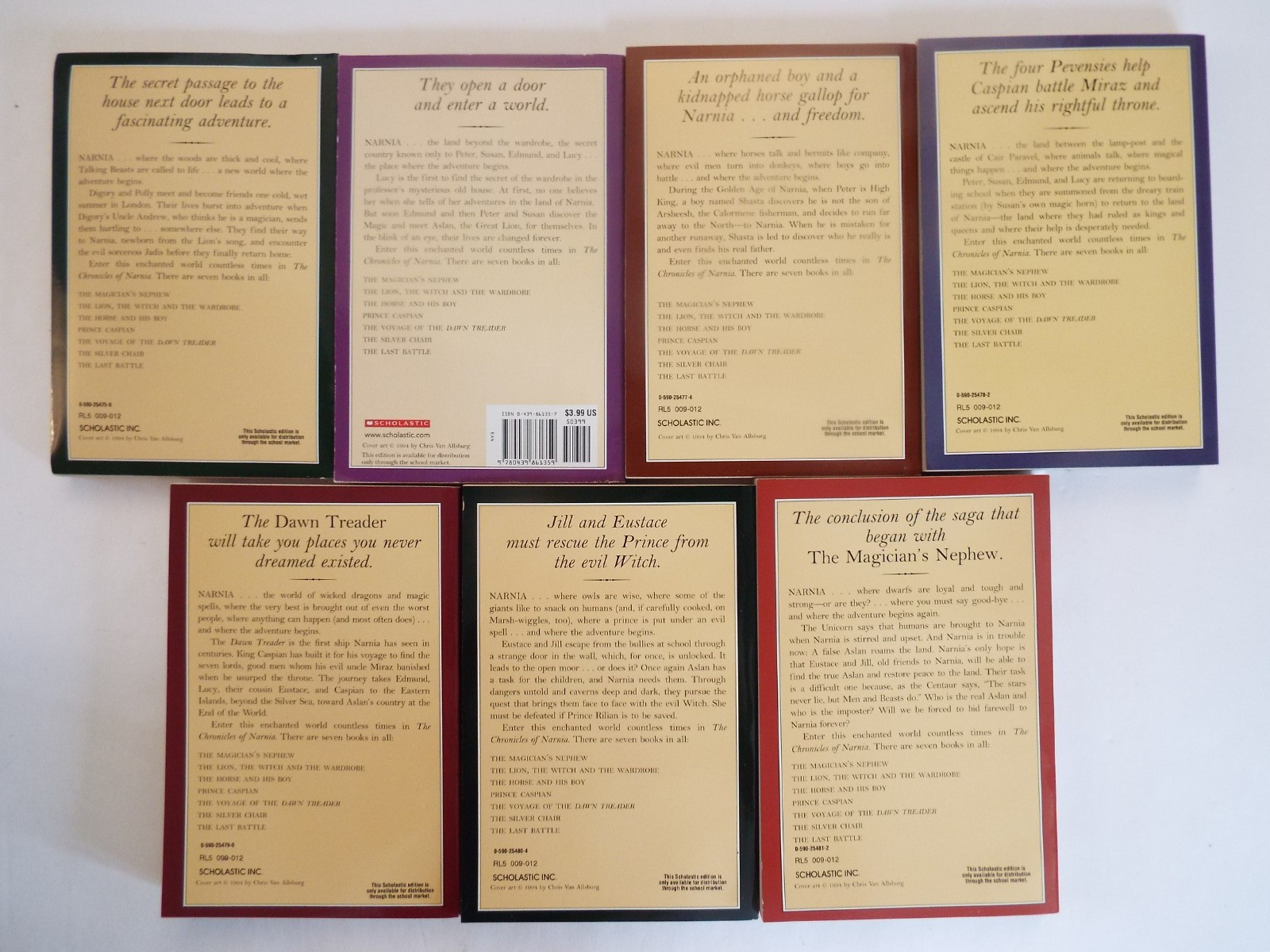 Lot 1-7 The Chronicles of Narnia Movie Tie-In 7-Book Box Set Complete C.S. Lewis
