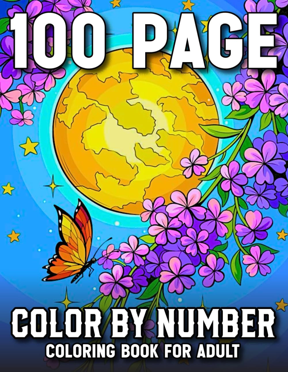 100 Page Color By Number Adult Coloring Book: 101 Large Print Color By Number Ad