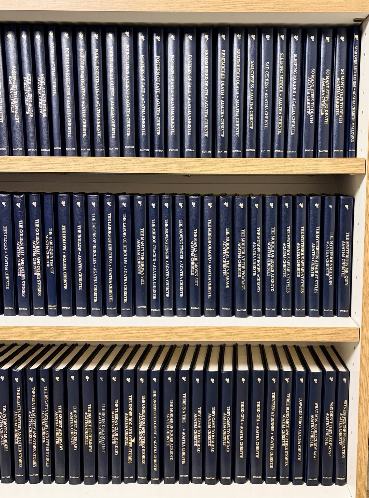 Vintage Agatha Christie Bantam Leatherette Mysteries Most Like New VG+ 73 Titles