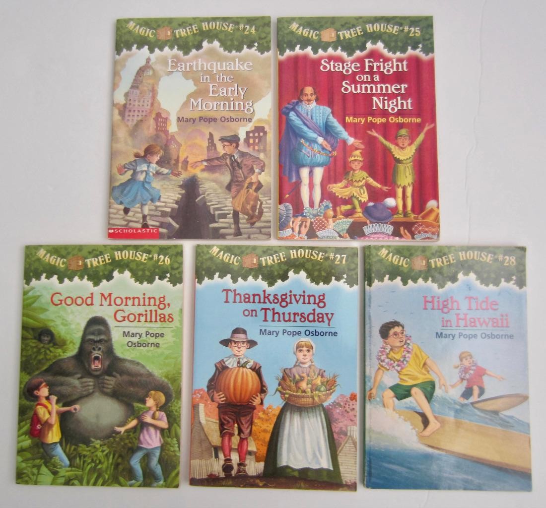 MAGIC TREE HOUSE L of 5 Mary Pope Osborne ~ #s 24-28 Vintage Childrens PB Books