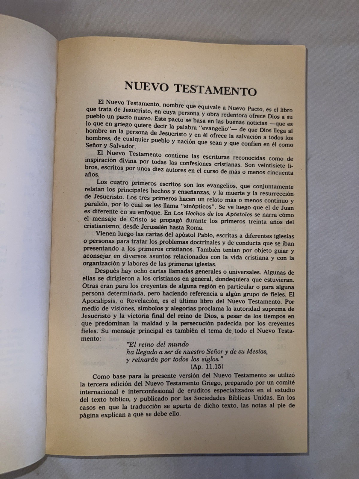 Dios Llega Al Hombre- Nuevo Testamento By American Bible Society (Spanish) VG+