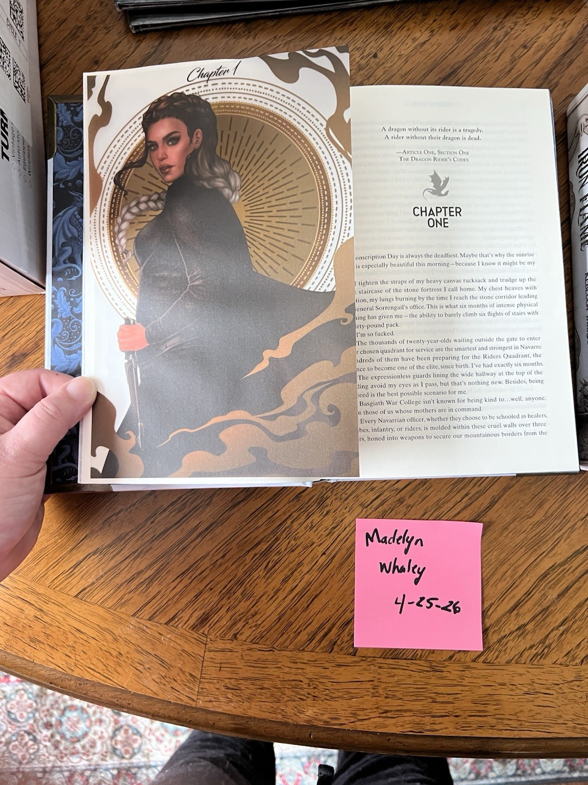 Rebecca Yarros Fourth Wing &Iron Flame Bookish Box Edition with page overlays