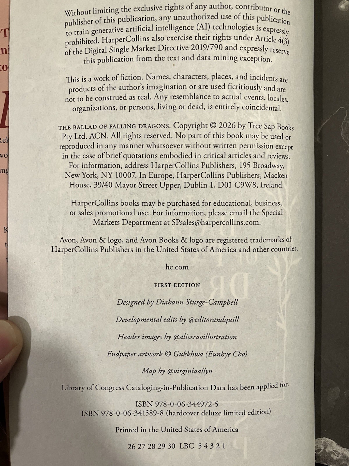 *Signed* The Ballad Of Falling Dragons by Sarah A. Parker – B&N Deluxe Edition