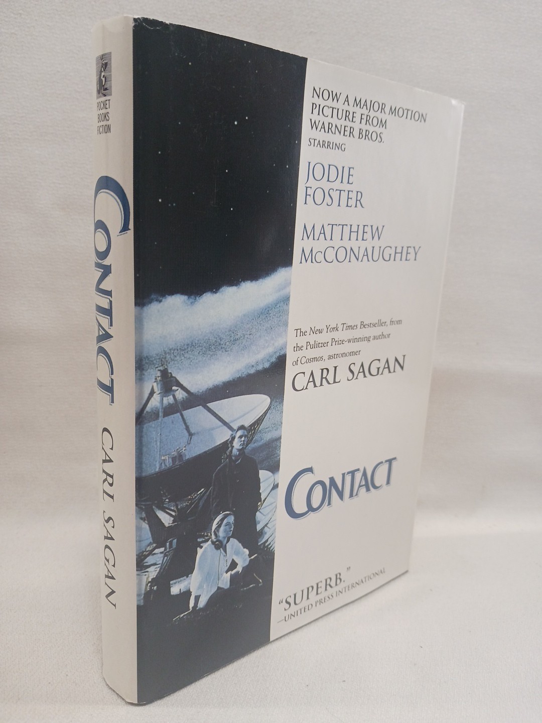 Contact Carl Sagan Movie Novelization Tie-In Book Club Edition DJ HARDCOVER VGC