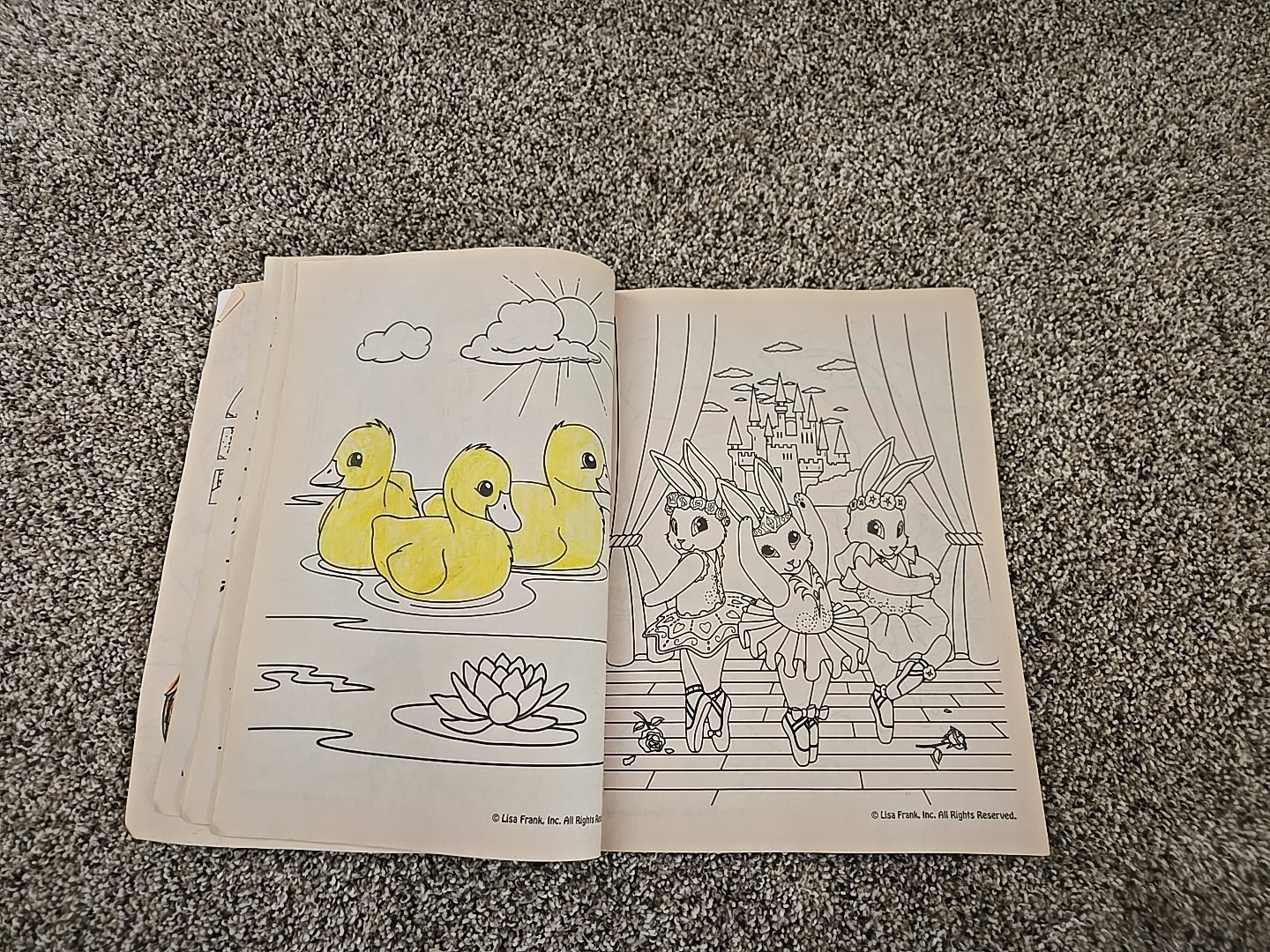 LISA FRANK Activity Coloring Book Carousel Fun Unicorn VTG 2000s Y2K Retro Kids
