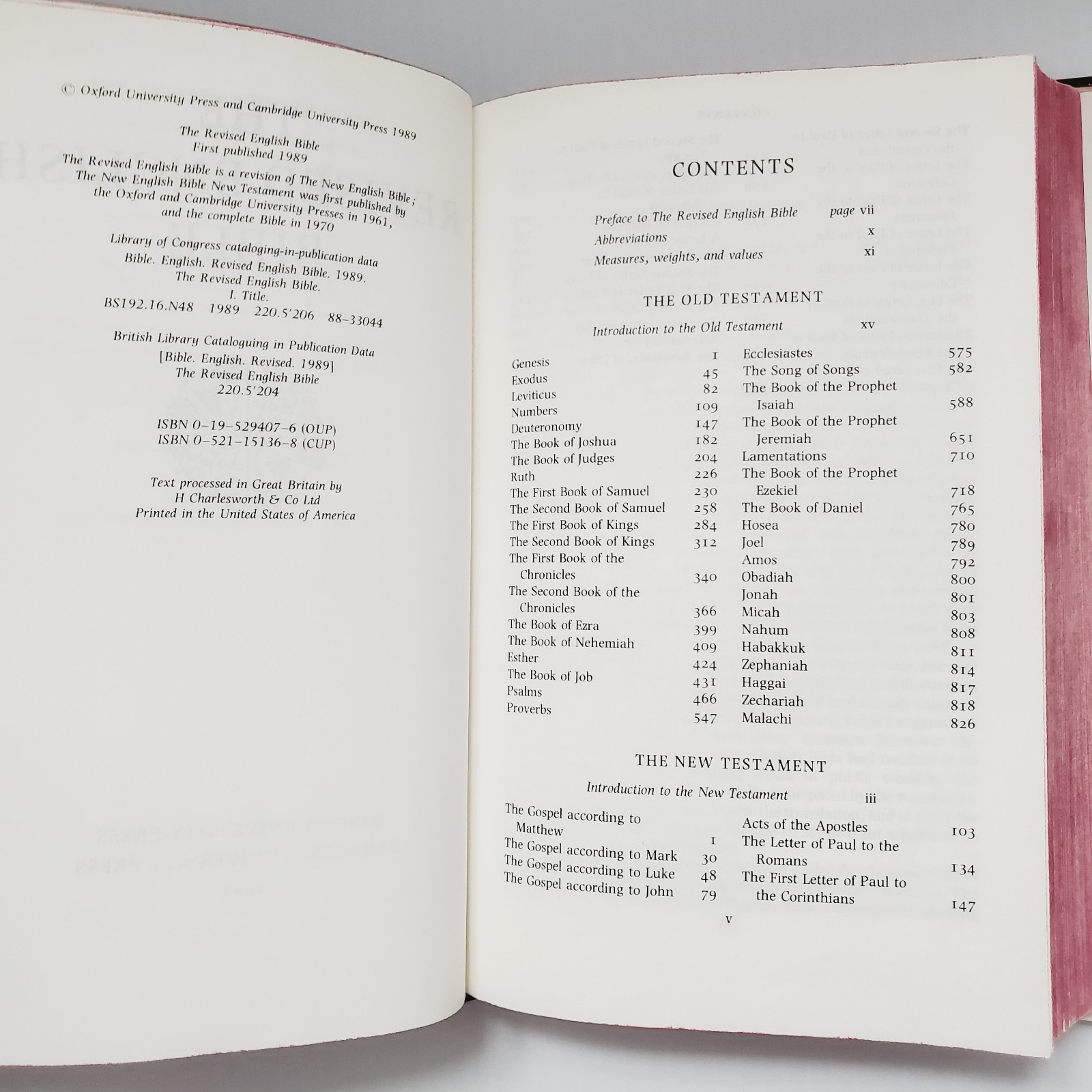 The Revised English Bible Book Oxford Cambridge Hardcover