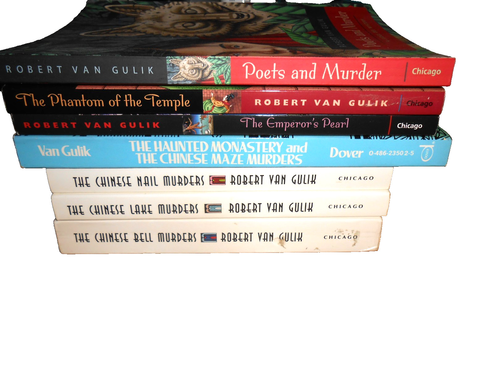 Robert van Gulik Lot of 7 JUDGE DEE MYSTERIES (8 Novels (2-in-1)) – PB VGC