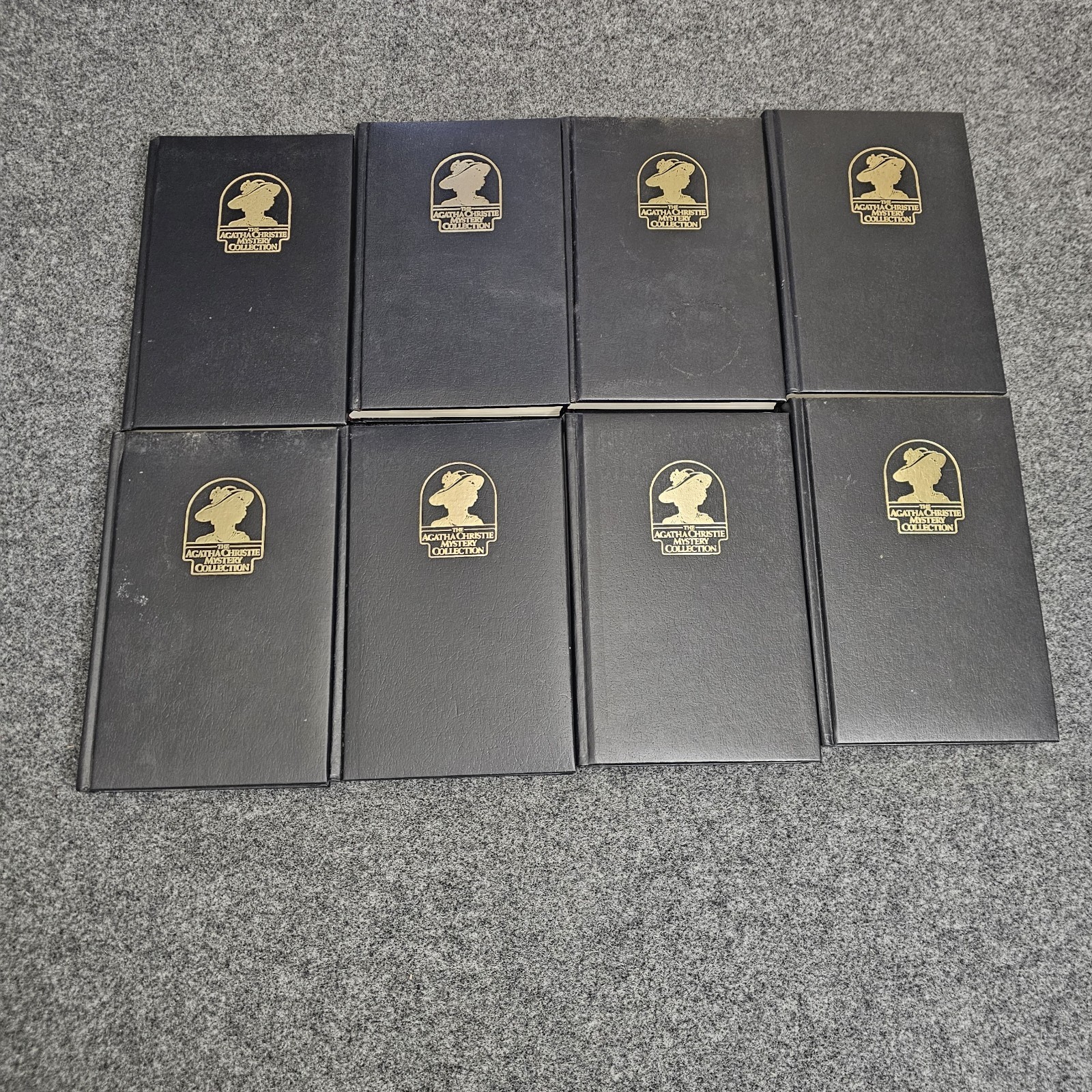 Agatha Christie Hardcover Book Lot 8 Vintage Mystery Collection Bantam Decor
