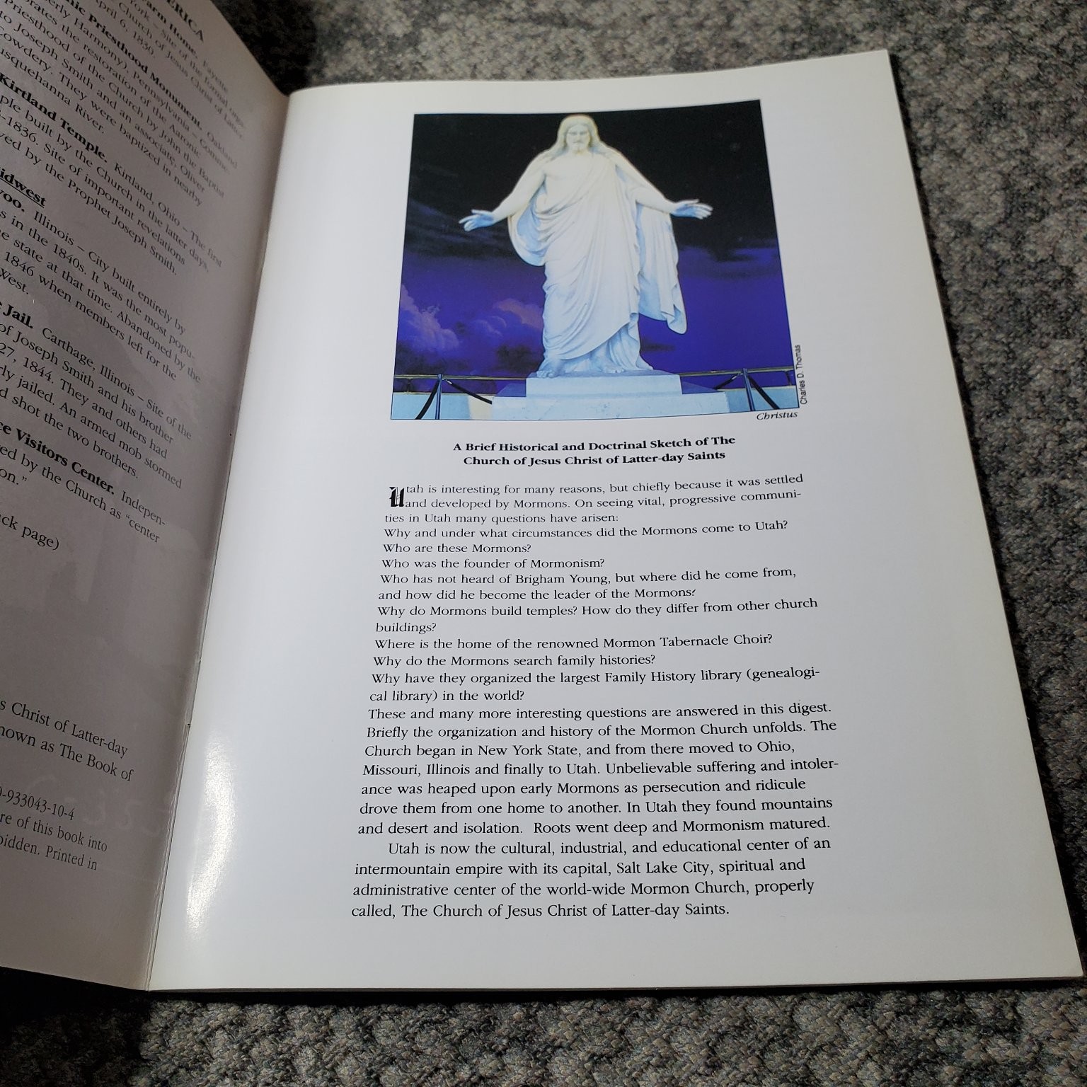 Utah and the Mormons 1994 Great Mountain West Supply History Religion Booklet