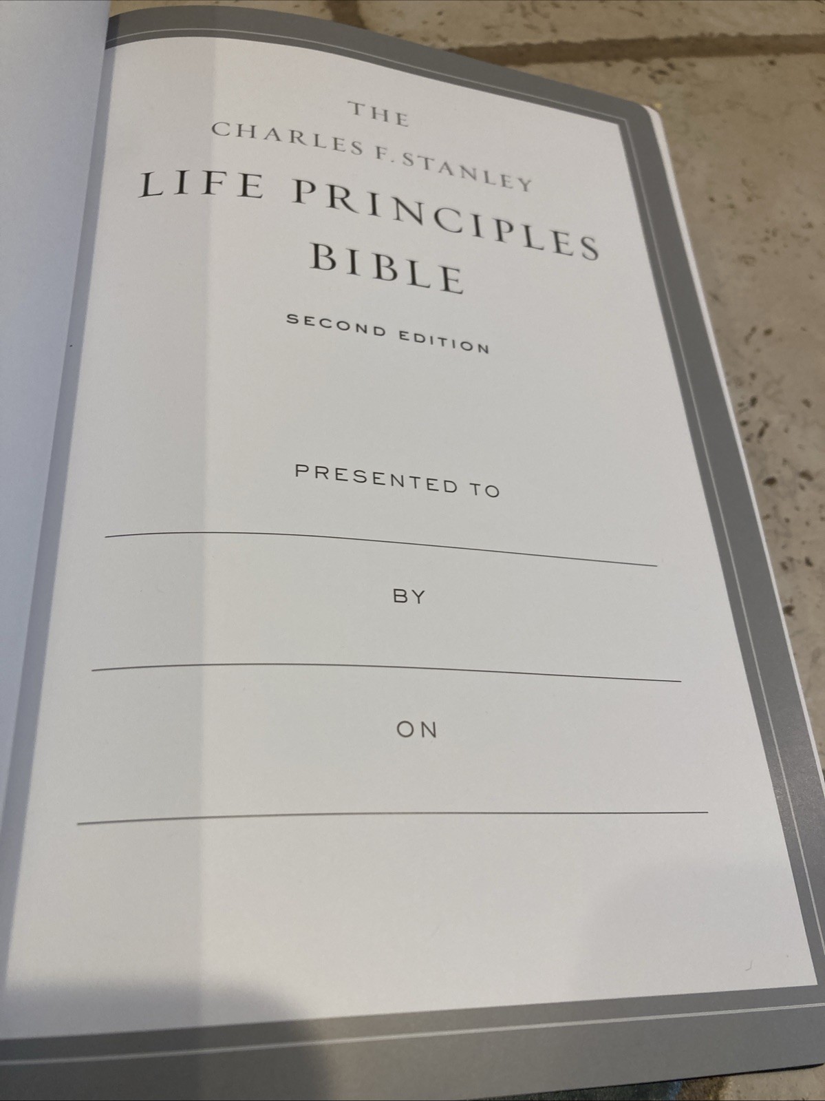 NASB Charles F. Stanley Life Principles Bible BLACK LEATHER SOFT