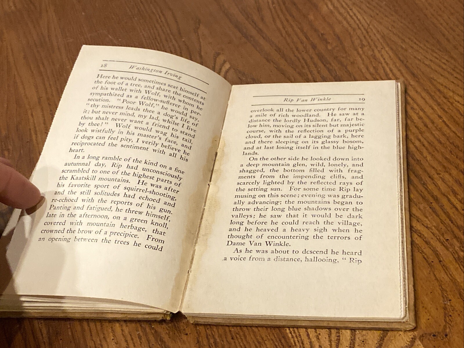 Antique RIP-VAN WINKLE BY WASHINGTON IRVIN HARD COVER BORSE & HOPKINS 47 Pages