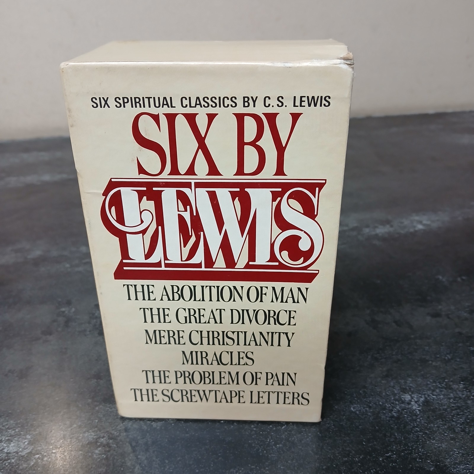 Six by Lewis; C. S. Lewis, Macmillan, 1978, Spiritual Classics, 6 Box Set ACC