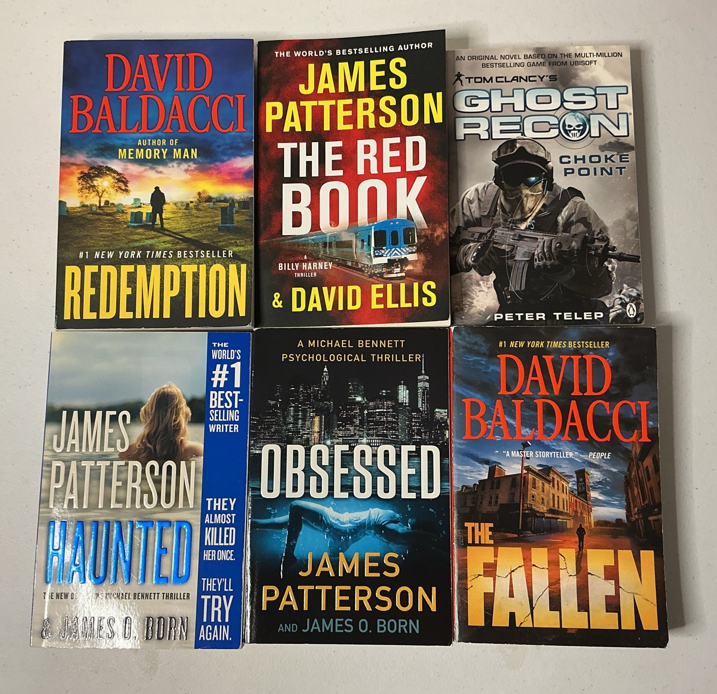 Lot of 5 Mystery Large Trade Paperback Books Suspense Thriller Crime Murder MIX