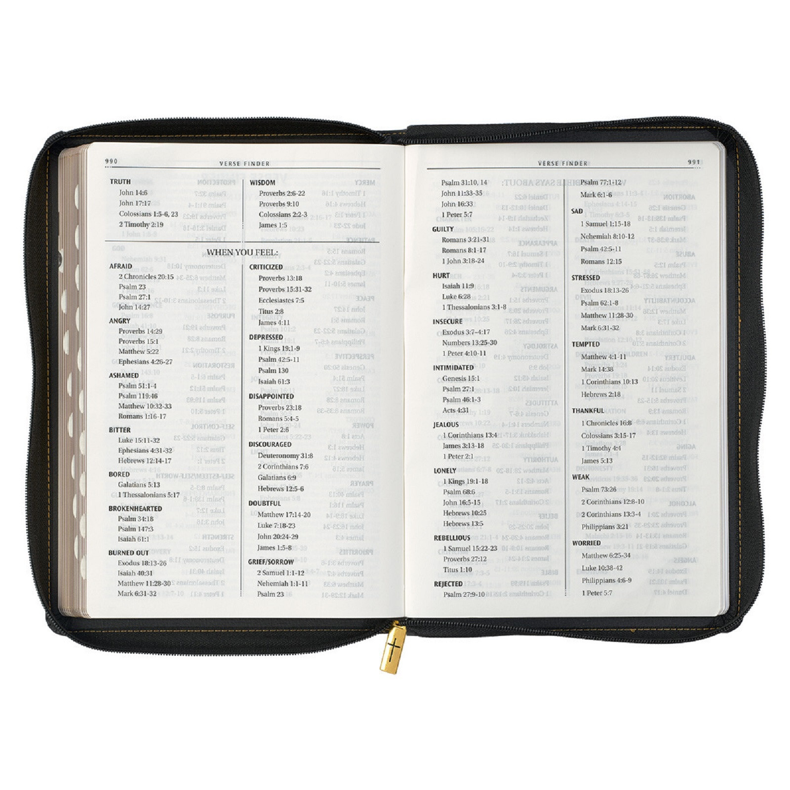 KJV Large Print Thinline Bible Black Zipper Indexed BRAND NEW in Shrink Wrap!!!
