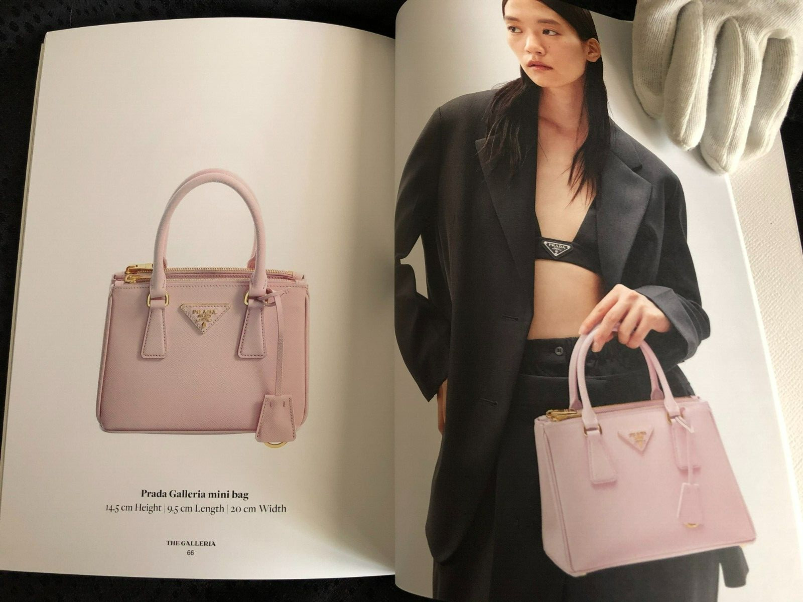 Prada The Galleria Bag Look Book English Version 11.75 in H x 8.5 in W