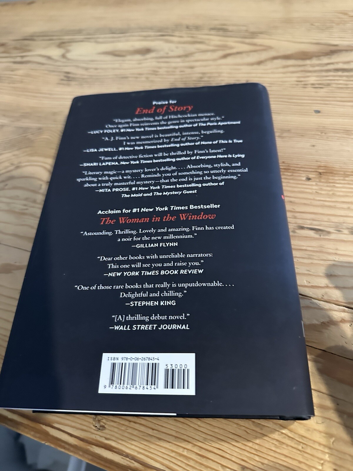 END OF STORY A.J.FINN 2024 HC DJ BOOK