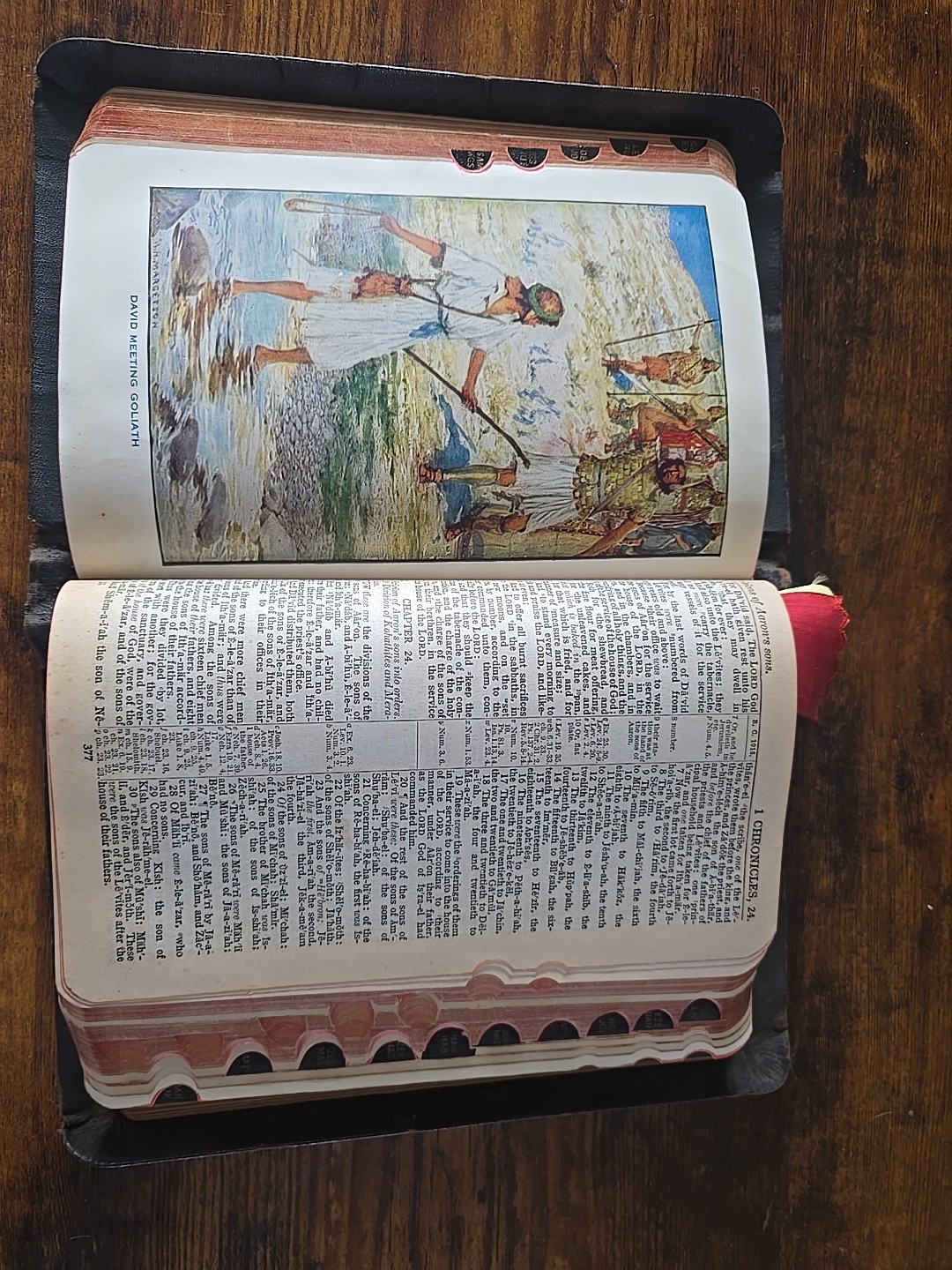 Holy Bible Self Pronouncing With the Words of Christ Printed in Red vintage