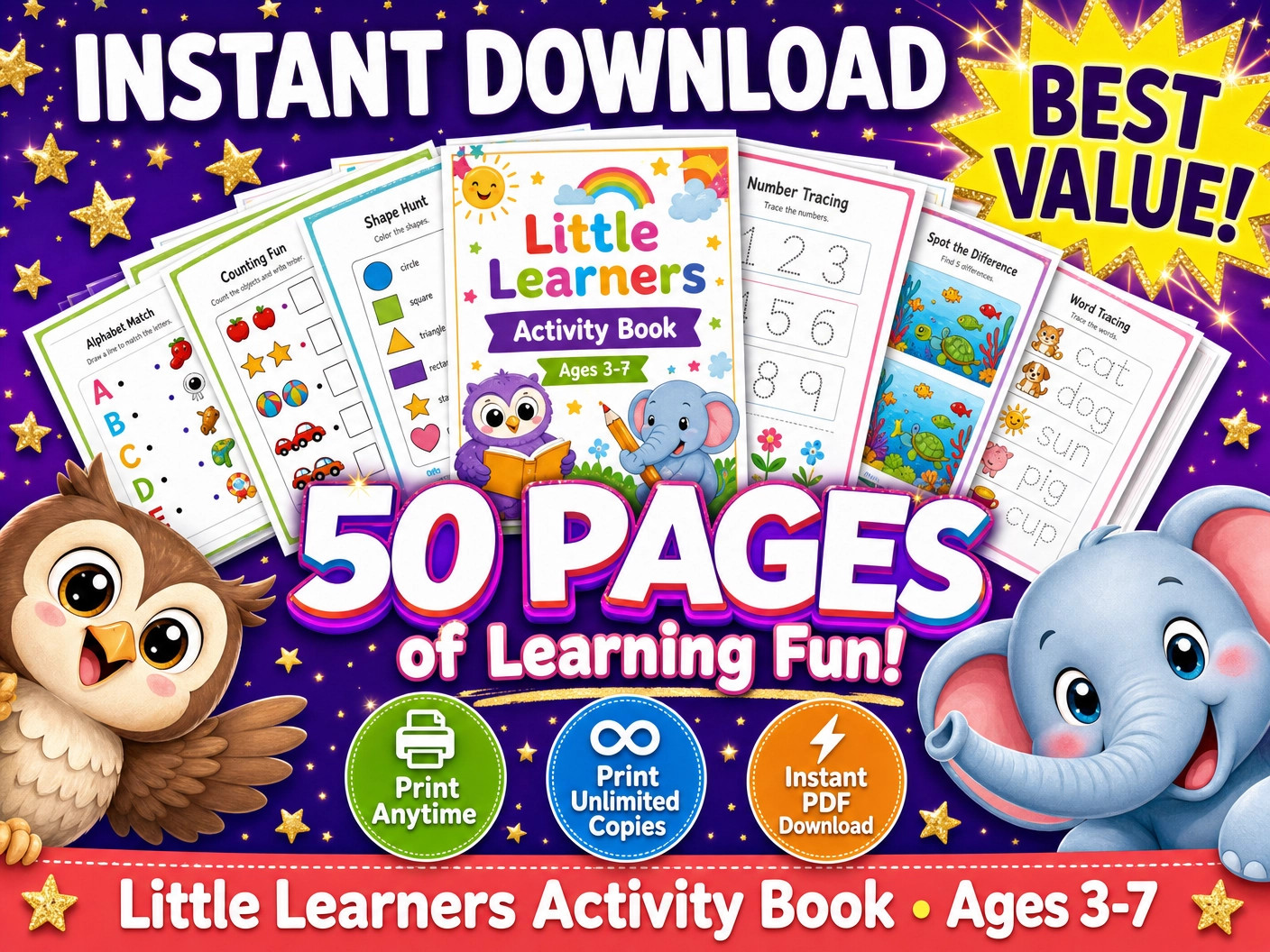 DIGITAL Make learning fun and exciting with the Little Learners Activity Book!