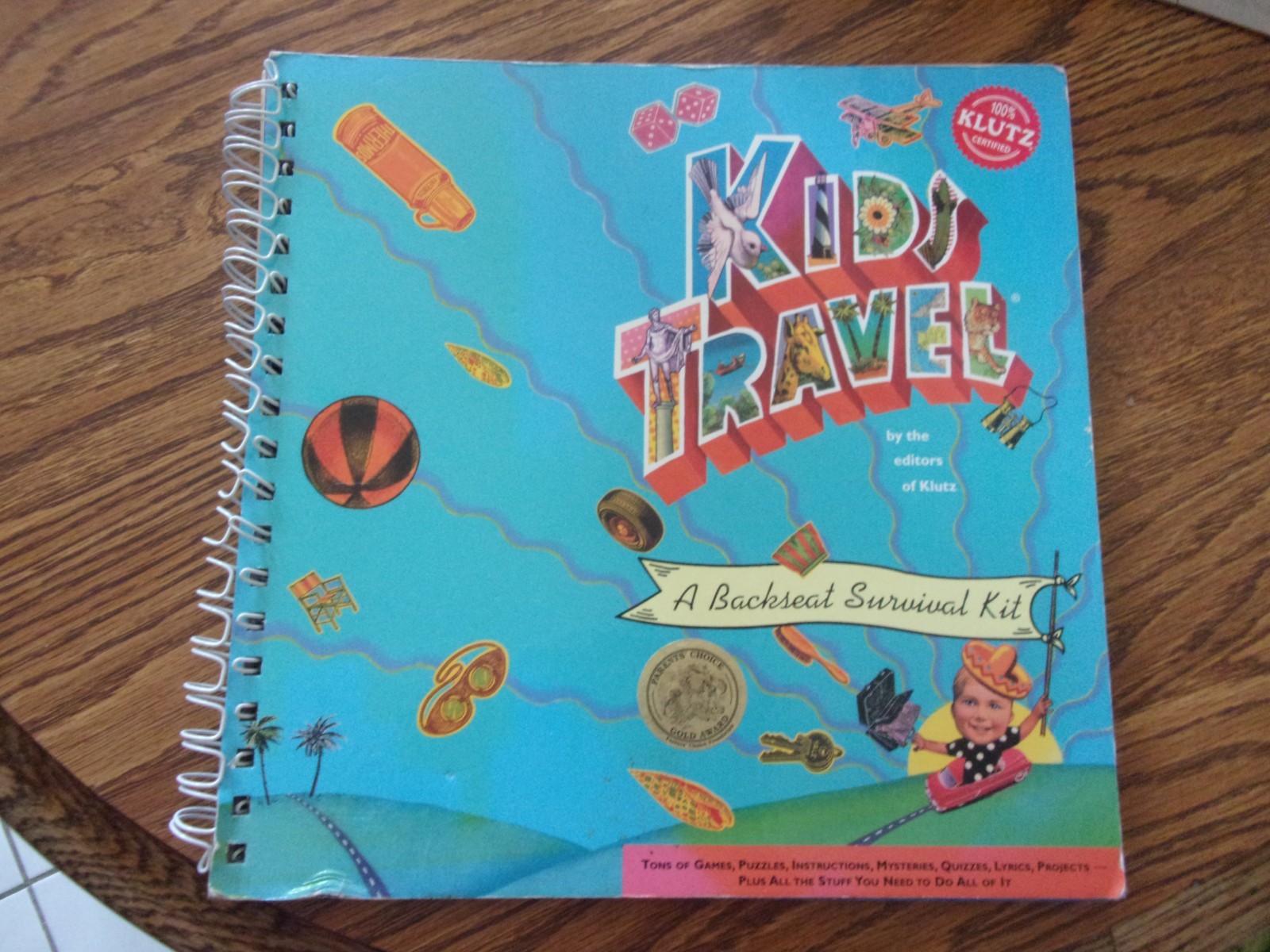 1990’s Klutz Press Spiral Book KIDS TRAVEL A Backseat Survival Kit 47 Pages