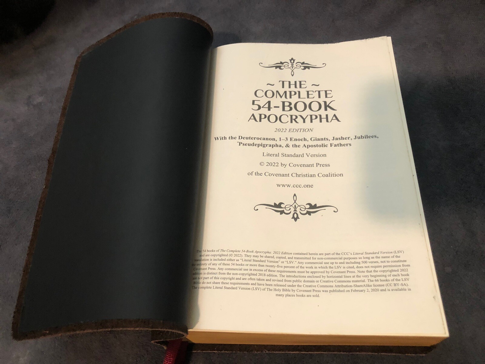 RARE LEATHER BOUND LSV LITERAL STANDARD VERSION the complete 54-book apocrypha