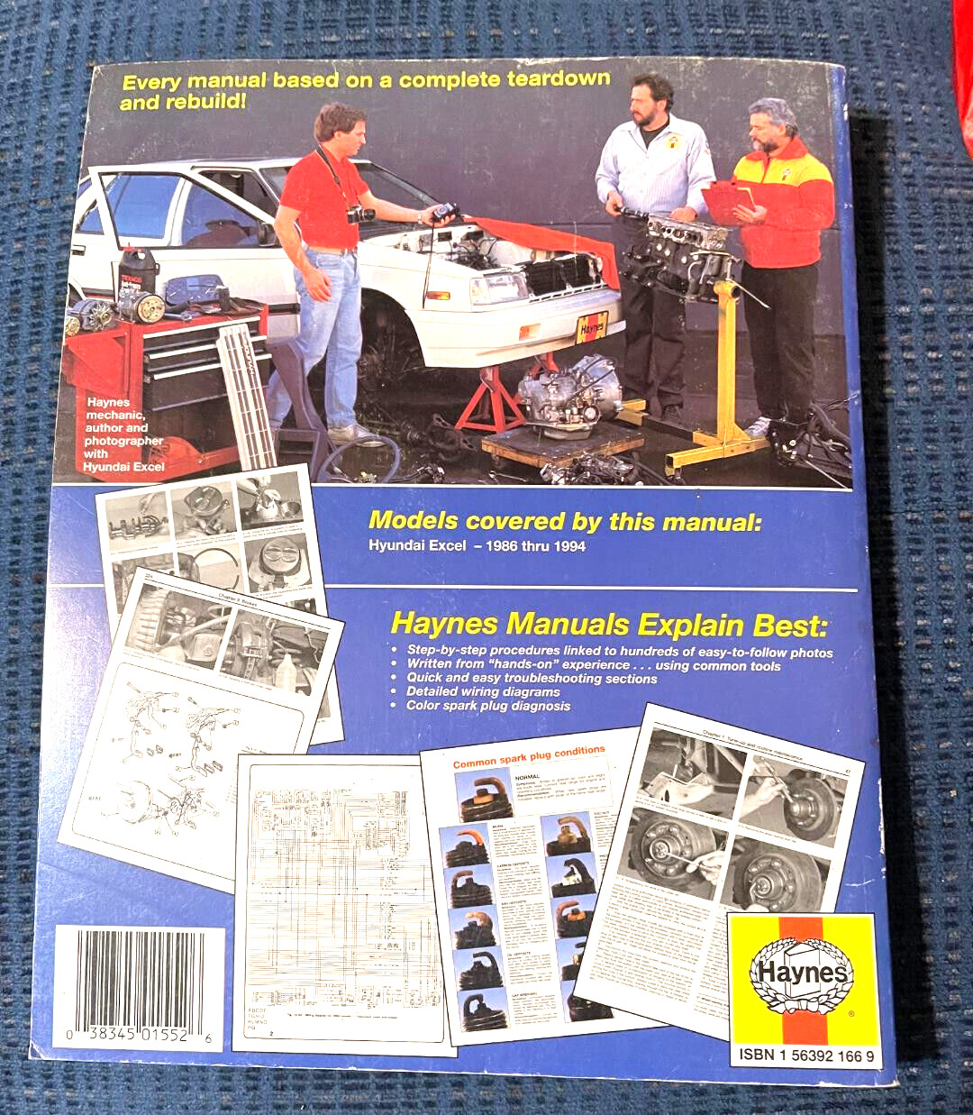 Haynes Hyundai Excel 1986 thru 1994 All Models Owners Auto Repair Manual #1552