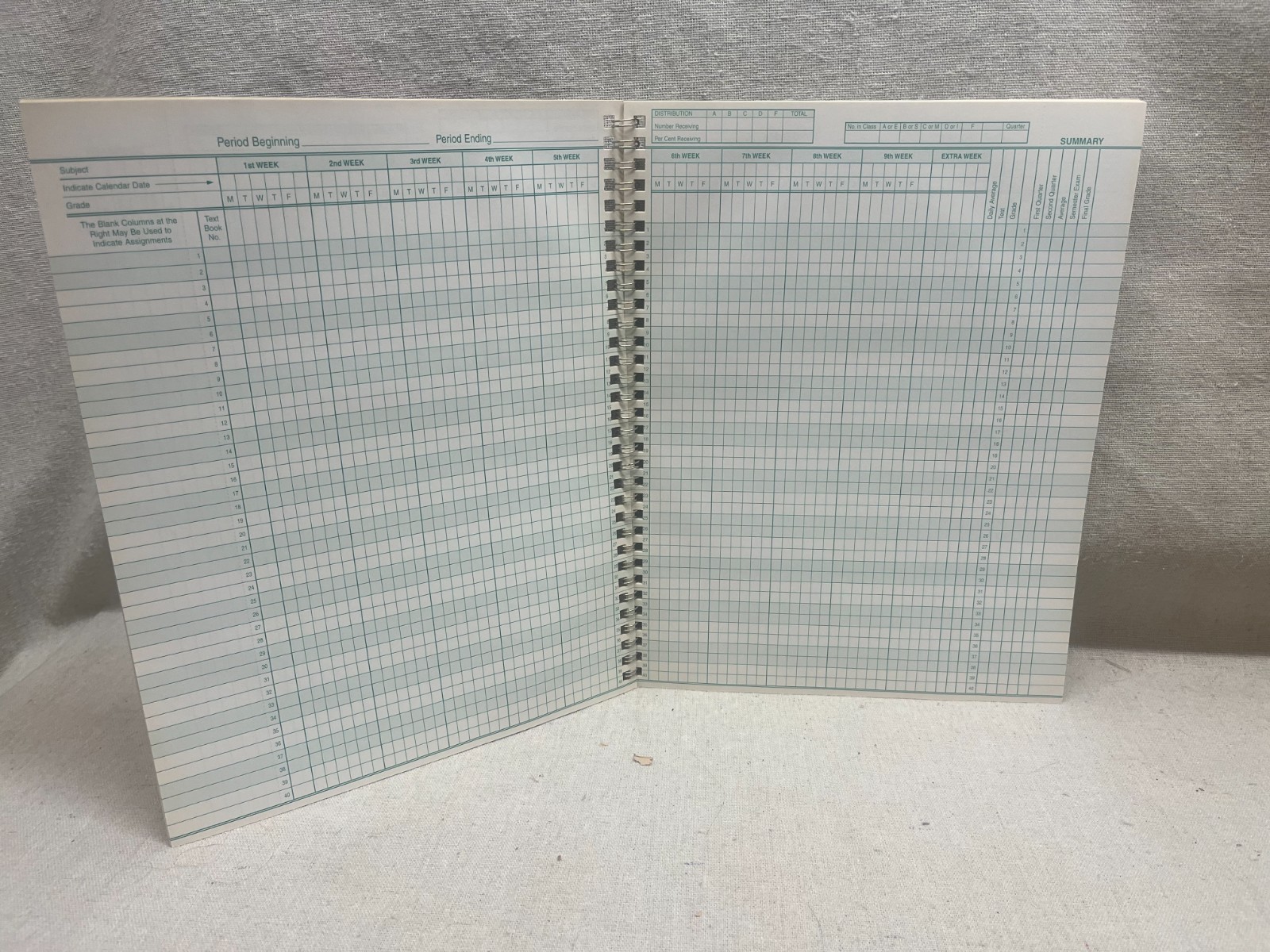Hammond & Stephens 8 Subject/Trimester Record Book 8-1/2 X 11 Inches Red NOS