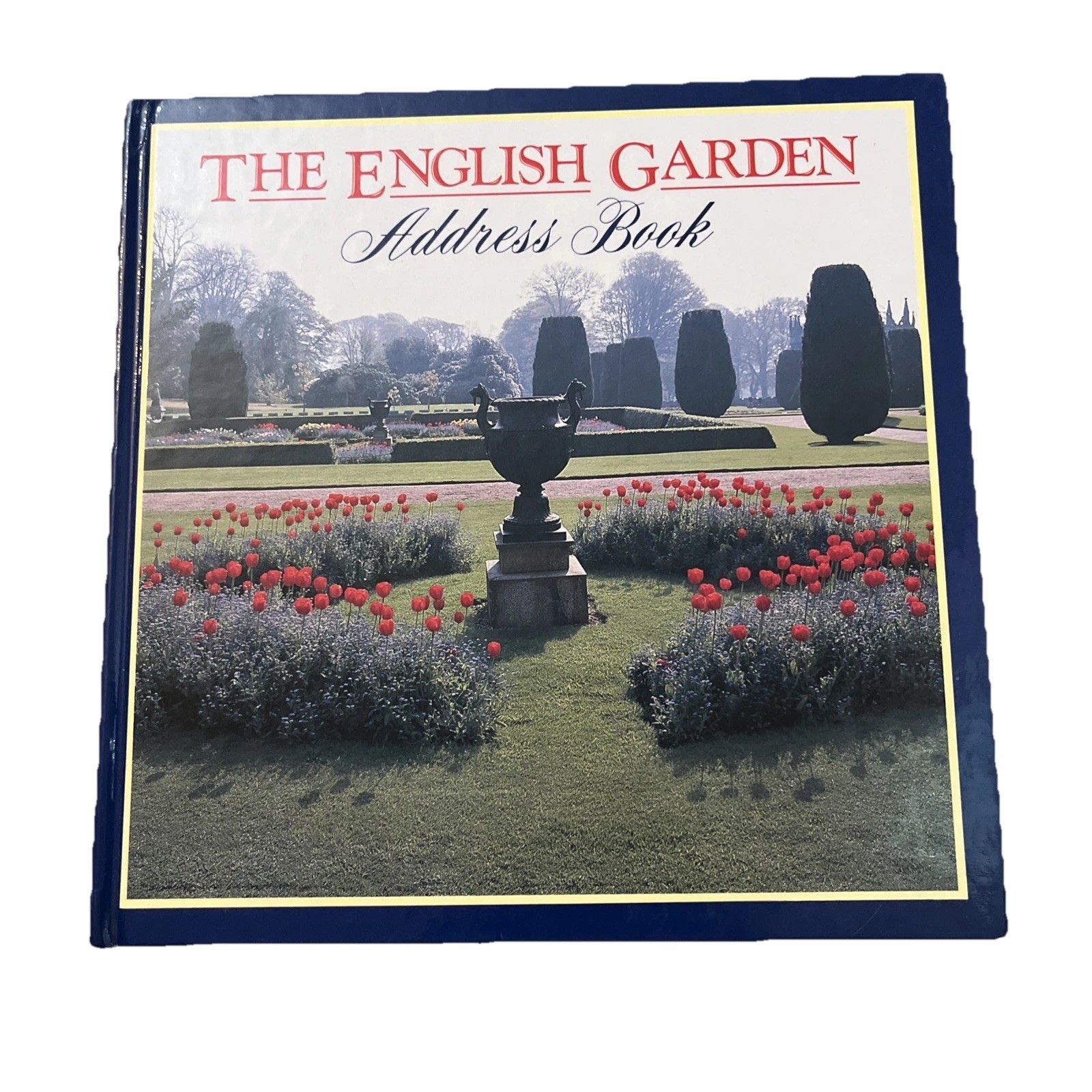 The English Garden Address Book Hardcover By Four Seasons Publishing 8.5 in Blue