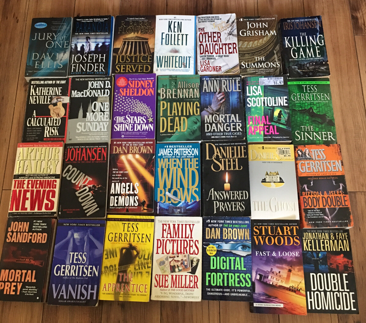 Lot Of 10 Suspense Crime Mystery Thriller Fiction Paperback Books Random Mix Lot