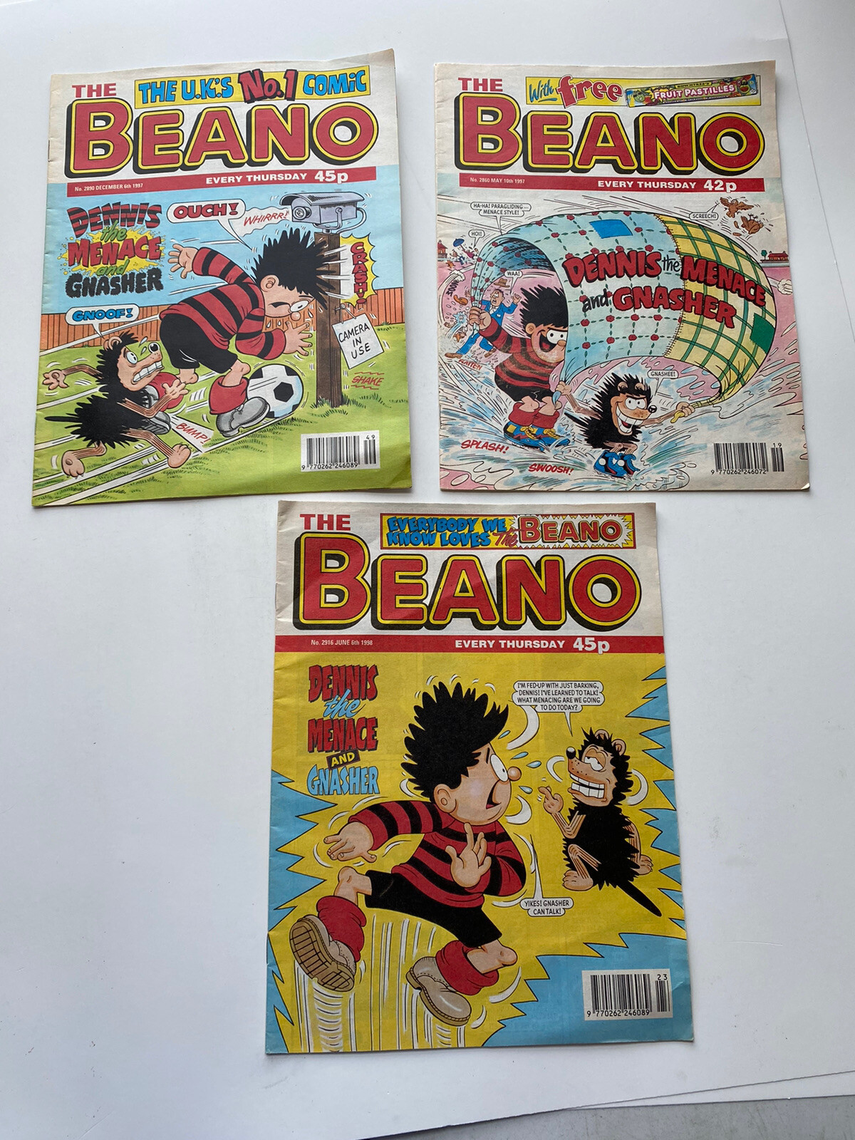 Vintage Beano Comic Book Dennis the Menace 1997 1998 #2901 2928 2860 2916 2890